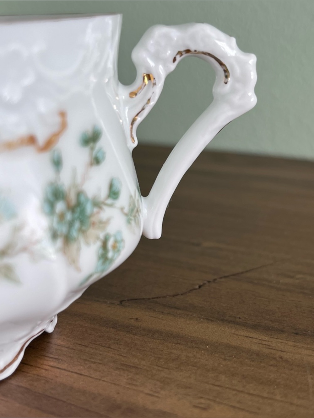 Antique Porcelain Tea Cup & Saucer Eglantine by Hermann Ohme Germany - Picture 6 of 8